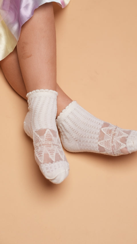 Child's legs wearing Mesh Breathable Socks