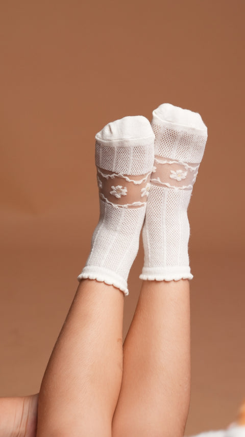 Child's legs wearing Mesh Breathable Socks